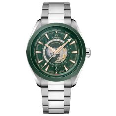 OMEGA Seamaster Aqua Terra 150M Co-Axial Master Chronometer GMT Worldtimer Watch 43mm - O22030432210001