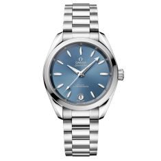 OMEGA Seamaster Aqua Terra 150m Co-Axial Master Chronometer Stainless Steel Watch | Sea Blue Dial | 34mm | O22010342003002