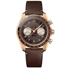 OMEGA Speedmaster Chronoscope Co-Axial Master Chronometer Chronograph Bronze Gold and Leather Strap Watch | 43mm | O32992435110001