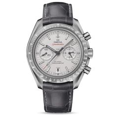 OMEGA Speedmaster Grey Side of the Moon Co-Axial Chronometer Chronograph Black Leather Strap Watch | 44.25mm | O31193445199002