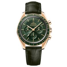 OMEGA Speedmaster Moonwatch Professional Co-Axial Master Chronometer Chronograph Moonshine Gold and Green Leather Strap Watch 42mm - O31063425010001