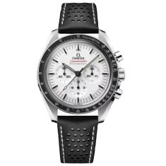 OMEGA Speedmaster Moonwatch Professional White Dial Black Leather Strap Watch 42mm - O31032425004002
