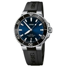 Oris Aquis Date Blue Dial Black Rubber Strap Watch | 41.5mm | 01 733 7766 4135-07 4 22 64FC