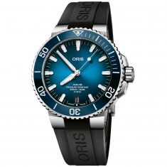 【ファッション通販】 Date Second Small Aquis Oris Blue Watch Strap Rubber Dial アクセサリー