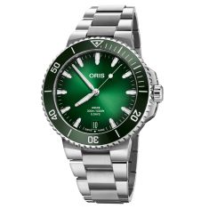 Oris Aquis Date Calibre 400 Green Dial Stainless Steel Watch 43.5mm - 01 400 7790 4157-07 8 23 02PEB