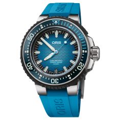 Oris Aquis Pro 4000M Titanium Blue Dial Rubber Strap Watch | 49.5mm | 01 400 7777 7155-SET