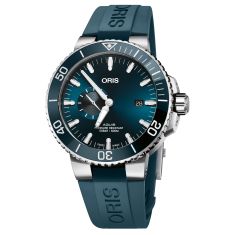ネット限定お買い得商品 - ショップチャンネル Oris Aquis Watch Strap Rubber Dial Blue Date Second Small 腕時計(アナログ)
