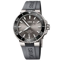Oris Aquis Titanium Date Grey Rubber Strap Watch | 43.5mm | 733 7730 7153 4 24 63TEB