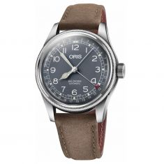 Oris Big Crown Pointer Date Blue Dial Brown Leather Strap Watch | 40mm | 01 754 7741 4065 07 5 20 63