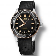 Oris Divers Sixty-Five Black Dial Black Rubber Strap Watch | 01 733 7707 4354-07 4 20 18