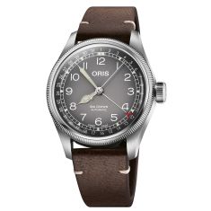 Oris X Cervo Volante Grey Dial Dark Brown Leather Strap Watch | 38mm | 01 754 7779 4063-Set
