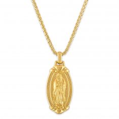 Our Lady of Guadalupe Gold-Plated Sterling Silver Pendant Necklace