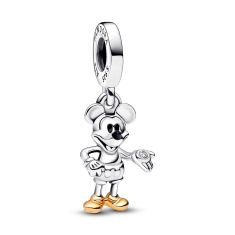 Pandora - Disney, 100th Anniversary Mickey Mouse Lab-Created Diamond Dangle Charm