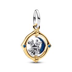 Pandora - Disney, Mickey Mouse & Minnie Mouse Two-Tone Spinning Moon Gold-Plated Dangle Charm