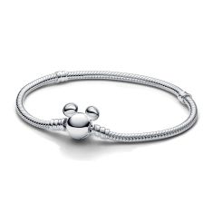 Pandora - Disney, Mickey Mouse Clasp Moments Snake Chain Bracelet