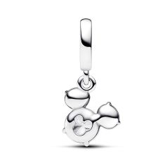 Final Sale - Pandora - Disney, Mickey Mouse Sparkling Head Silhouette Dangle Charm