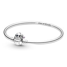 Pandora Disney Stitch Biting Clasp Bangle Bracelet REEDS Jewelers