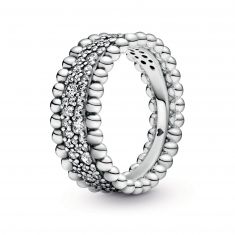 Pandora Beaded Pavé Band Ring