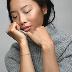 Pandora Blue Sparkling Pavé Bars Bracelet