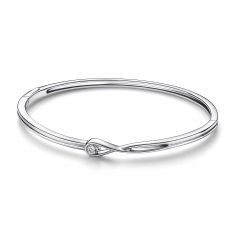 Pandora Brilliance 0.15ct Lab-Grown Diamond Sterling Silver Bangle Bracelet
