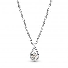 Pandora Brilliance 0.50ct Lab-Grown Diamond Sterling Silver Pendant Necklace