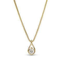 Pandora Brilliance 0.50ct Lab-Grown Diamond Yellow Gold Pendant Necklace