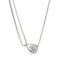 Pandora Brilliance 0.75ct Lab-Grown Diamond Double Chain White Gold Collier Necklace