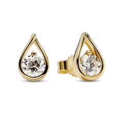 Pandora Brilliance 1ctw Lab-Grown Diamond Yellow Gold Stud Earrings