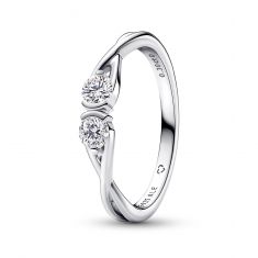Pandora Brilliance Double Facing .30ctw Lab-Created Diamond Sterling Silver Ring