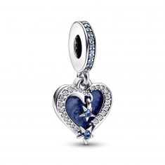 Pandora Celestial Shooting Star Heart Double Dangle Charm