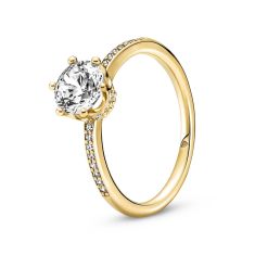 Pandora Timeless Wish Tiara Ring 14K Gold Plated 8.5