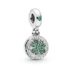image of Pandora Dazzling Clover Dangle Charm, Multi-Colored Crystals and Clear Cubic Zirconia with sku:19945542