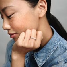 Pandora Droplets Ring, Clear Cubic Zirconia, Rose Gold-Plated