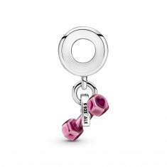Pandora Dumbbell & Heart Dangle Charm