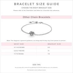 Pandora Era Bezel 0.15ctw Lab-Created Diamond Sterling Silver Chain Bracelet