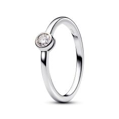 Pandora Era Bezel 0.15ctw Lab-Created Diamond Sterling Silver Ring