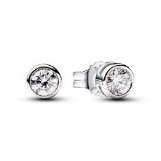 Pandora Era Bezel 0.30ctw Lab-Created Diamond 14k Yellow Gold Stud Earrings