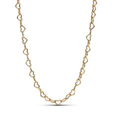 Pandora Essence Linked Hearts Gold-Plated Collier Necklace