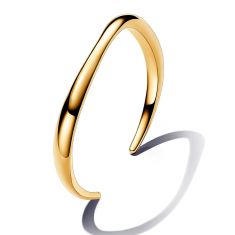 Pandora Essence Organically Shaped Gold-Plated Open Bangle Bracelet