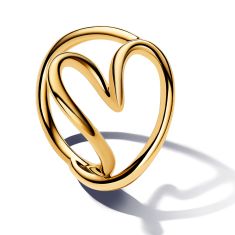 Pandora Essence Organically Shaped Heart Gold-Plated Ring