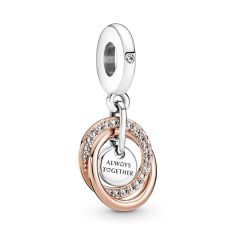 Pandora Family Always Encircled Dangle Charm, Rose Gold-Plated