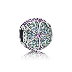 PANDORA Glorious Bloom Charm Multi Colored Cubic Zirconia REEDS Jewelers