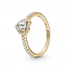 Pandora Gold Elevated Heart Ring