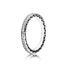 Minibees Shimmering Wish Set Di Anelli In Argento Sterling Con Zirconi Cubici Bianchi, Impilabili