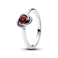 Pandora July True Red Eternity Circle Ring