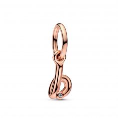 Pandora Letter B Script Alphabet Dangle Charm | Rose Gold-Plated