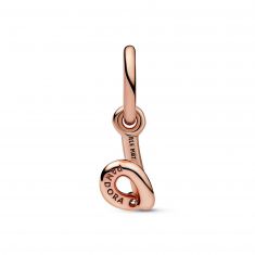 Final Sale - Pandora Letter B Script Alphabet Dangle Charm | Rose Gold-Plated