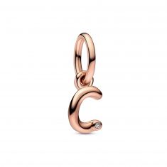 Pandora Letter C Script Alphabet Dangle Charm | Rose Gold-Plated
