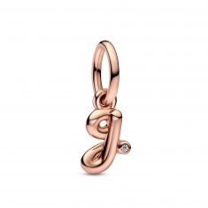 Pandora Letter G Script Alphabet Dangle Charm | Rose Gold-Plated