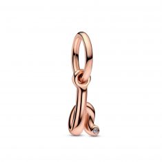 Pandora Letter H Script Alphabet Dangle Charm Rose Gold Plated